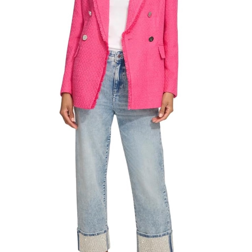 Karl Lagerfeld size 2 pink NWT tweed blazer. - Picture 14 of 14